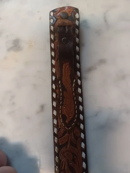 Western Belt No Buckle Belt Only 41" x 1.5" Brown - Picture 3 of 4